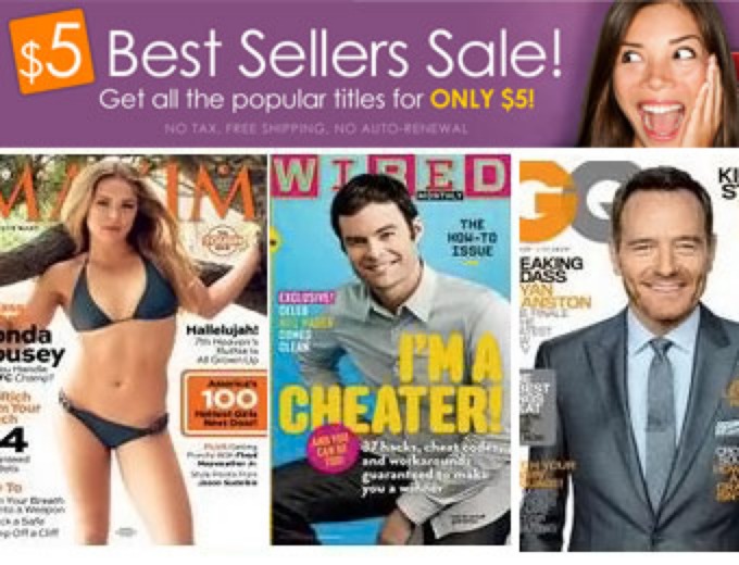 $5 Subscriptions on Top Selling Magazines