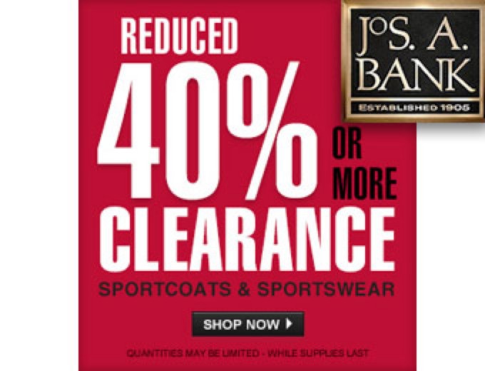 40% or More off During Jos. A. Bank Clearance Sale