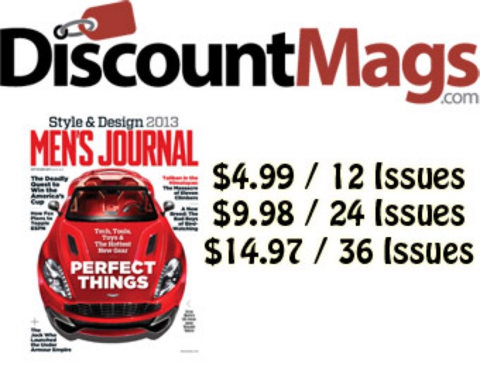 Men's Journal Magazine, $5 / 12 Issues