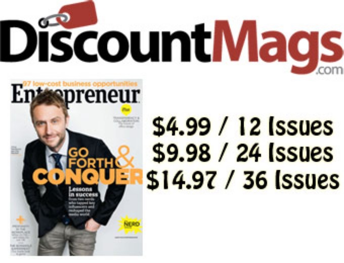 Entrepreneur Magazine, $5 / 12 Issues