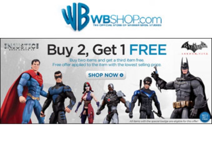 Deal: Buy 2 Get 1 Free Action Figure at the WBShop