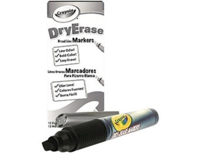 Crayola Dry Erase Black Markers