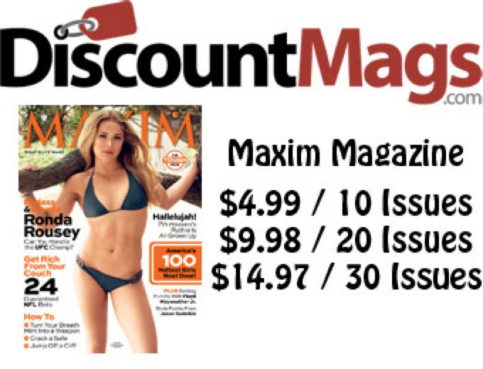Maxim Magazine Annual Subscription + FS