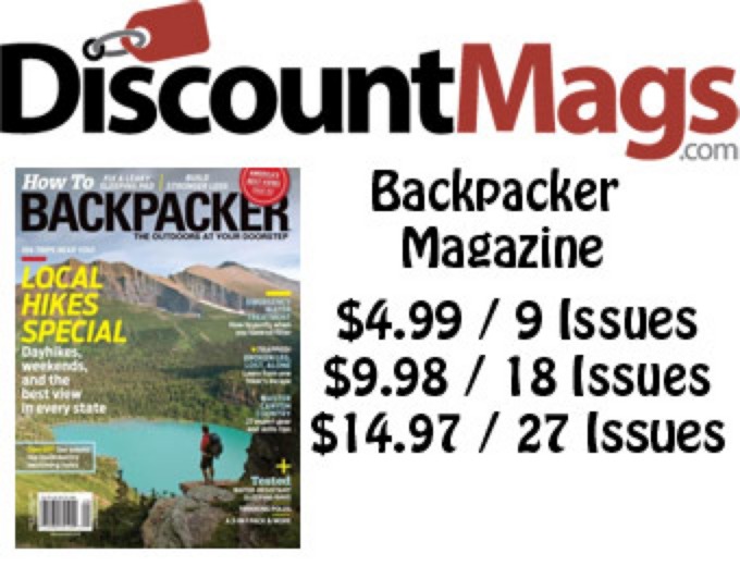 Backpacker Magazine Annual Subscription
