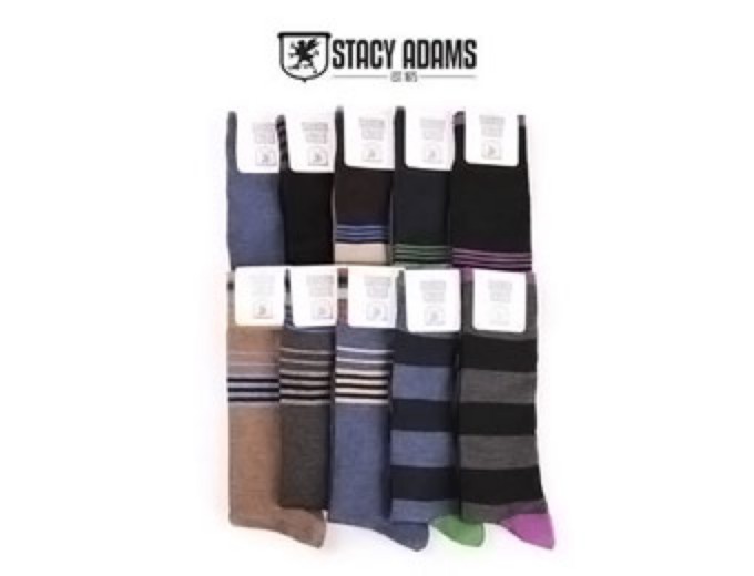 Stacy Adams Multi Stripe Dress Socks, 10