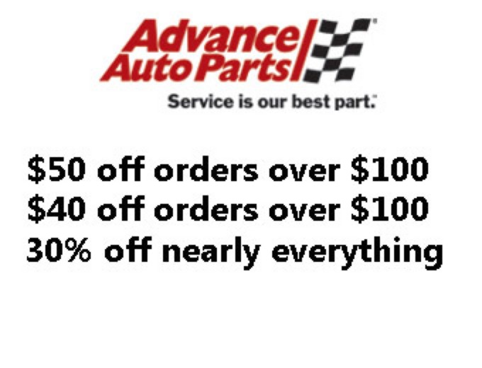 Deal: 50% or 40% or 30% off at Advance Auto Parts
