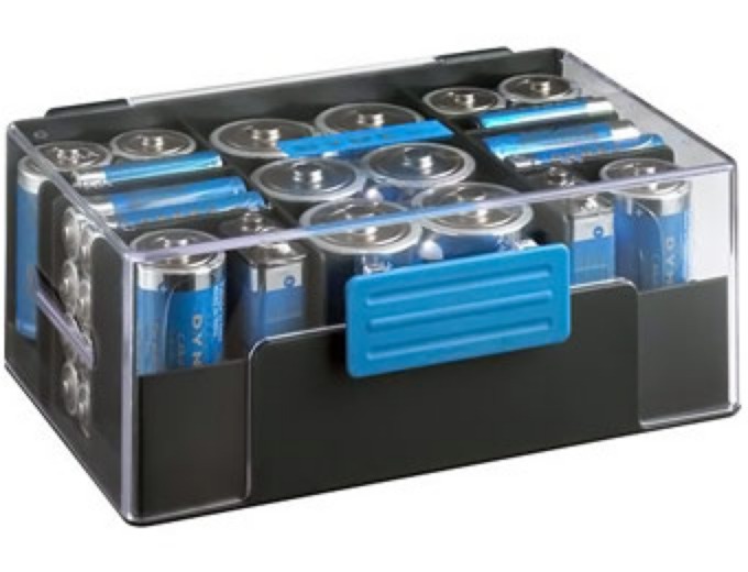 Dynex Assorted Batteries w/ Storage Box