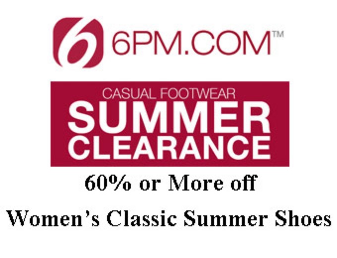 60% or More off Women's Summer Classic Shoes + FS