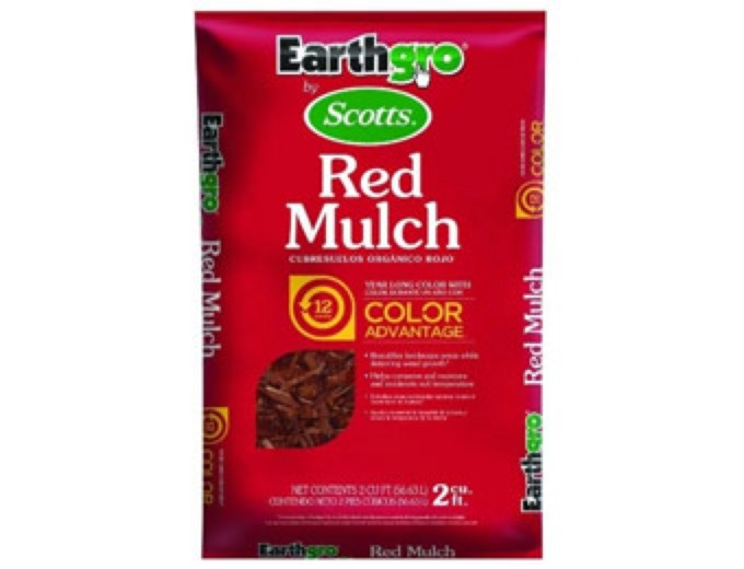 Deal: Scotts Earthgro 2 cu. ft. Red Mulch $2.50