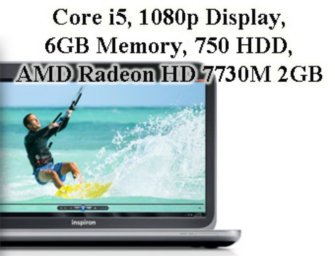 Dell Inspiron 15R SE Laptop, 1080p,i5,6GB