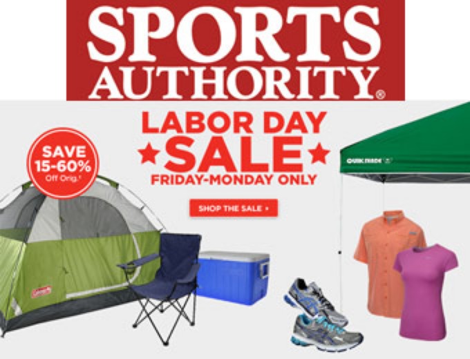 Sports Authority Labor Day Sale: 15% - 60% off