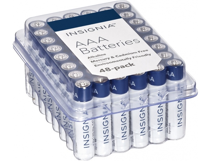 Insignia AAA Alkaline Batteries (48-Pack)
