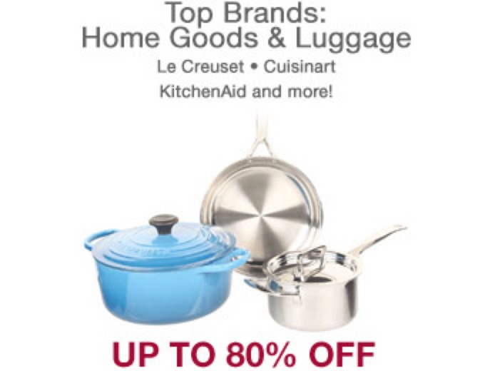 Up to 80% off Top Brand Home Goods & Luggage + FS